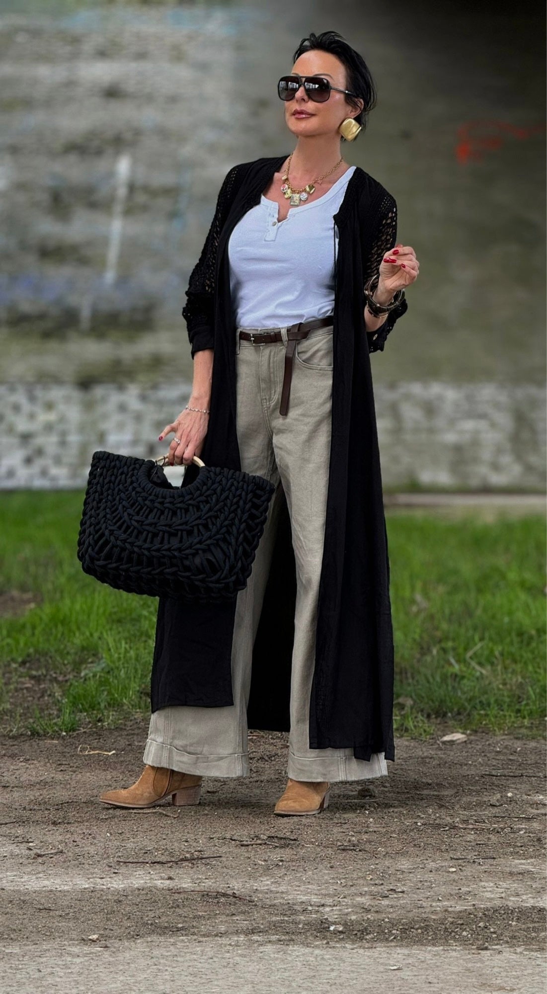 Jean Savannah + ceinture taupe