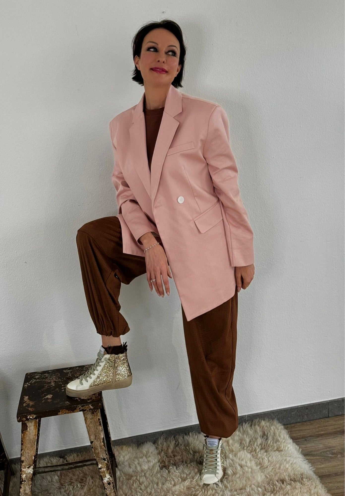 Pants Sun suede marrone