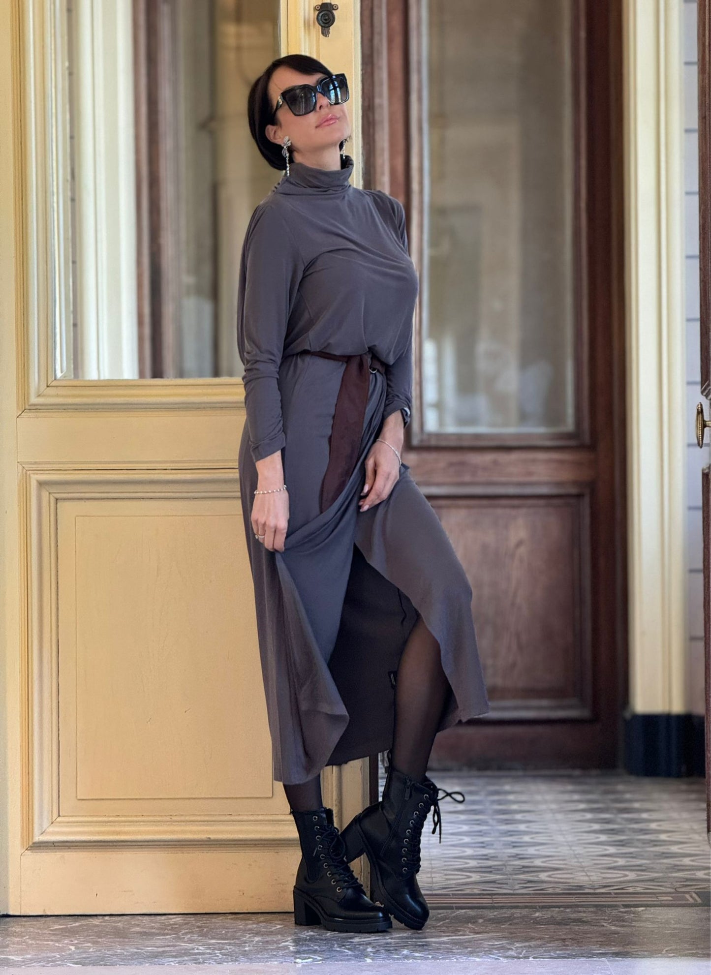 Dress Liz classic grey