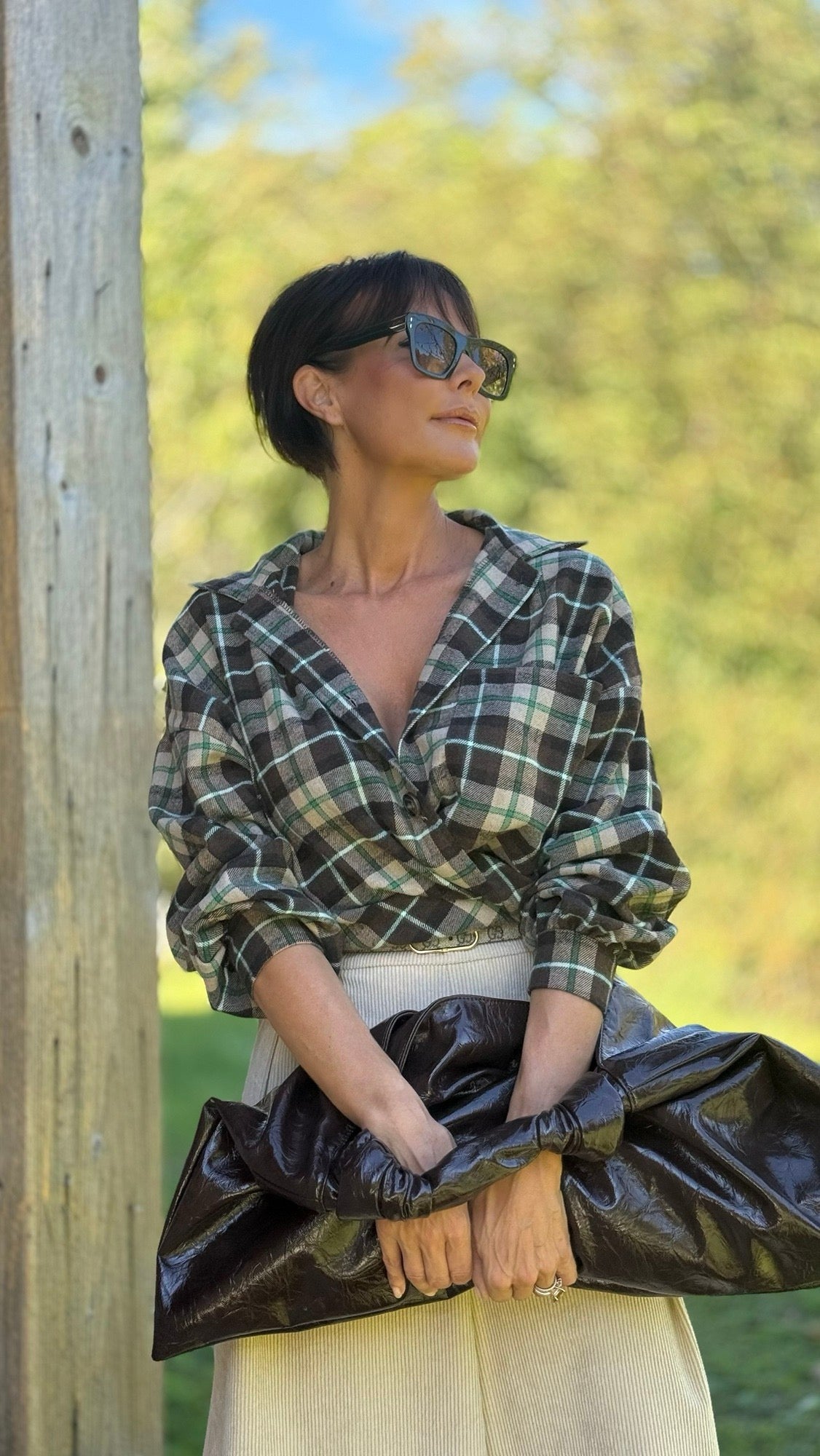 Blouse Sali tartan woods