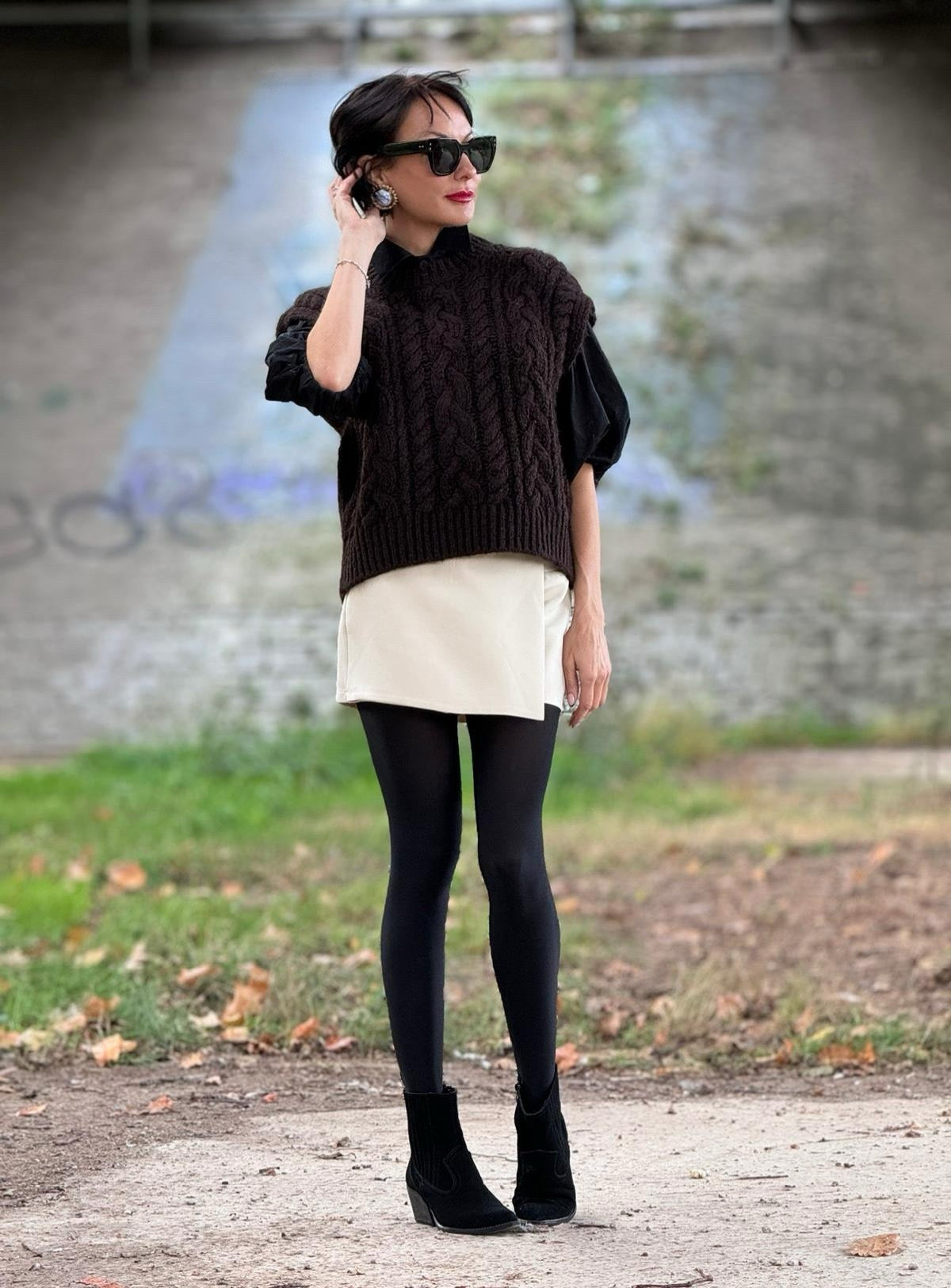 Pull Crystal cable brown