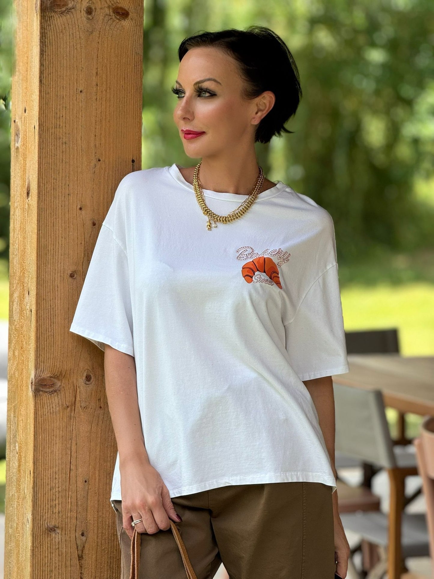 Tee Croissant white