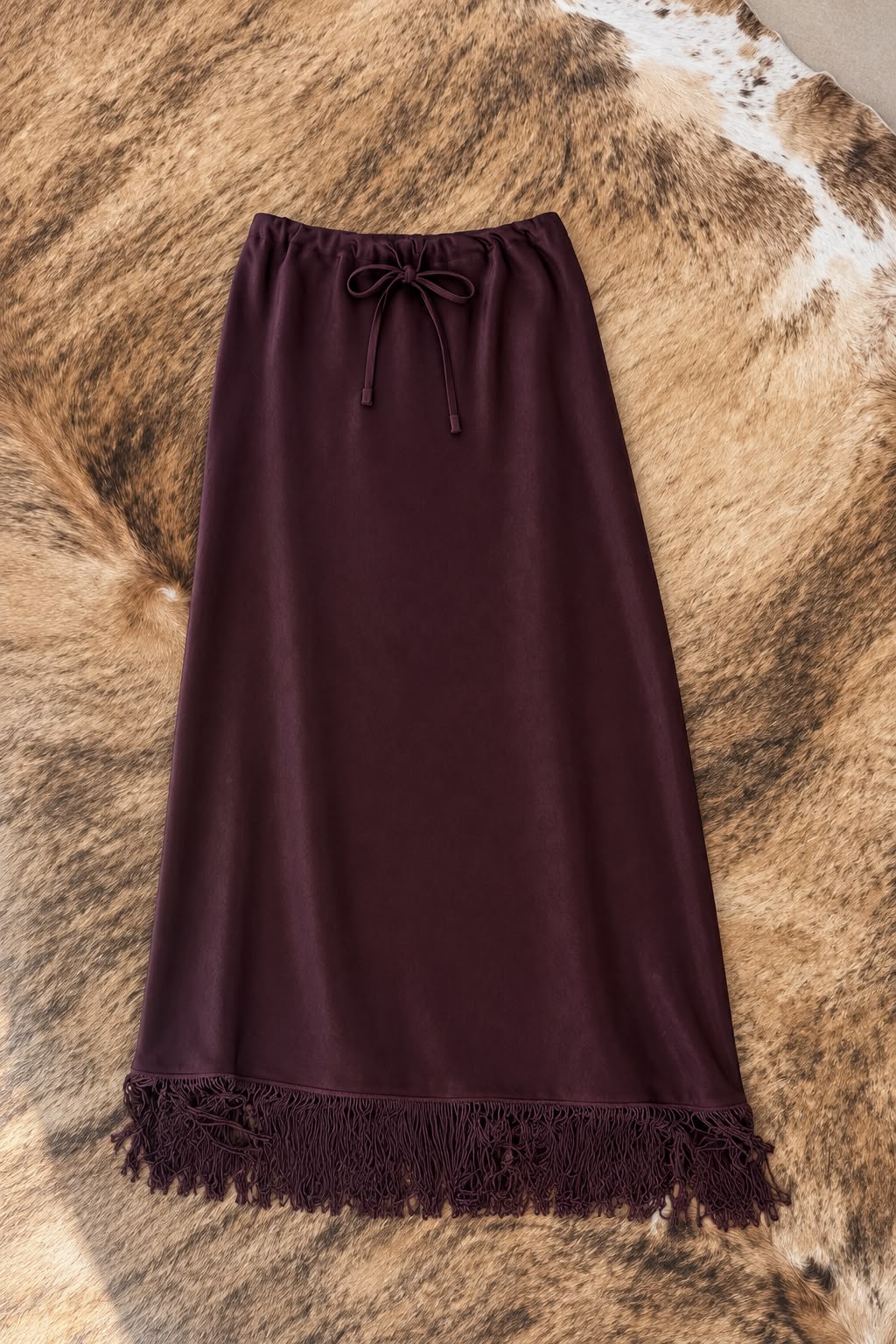 Skirt Isola fringes wine