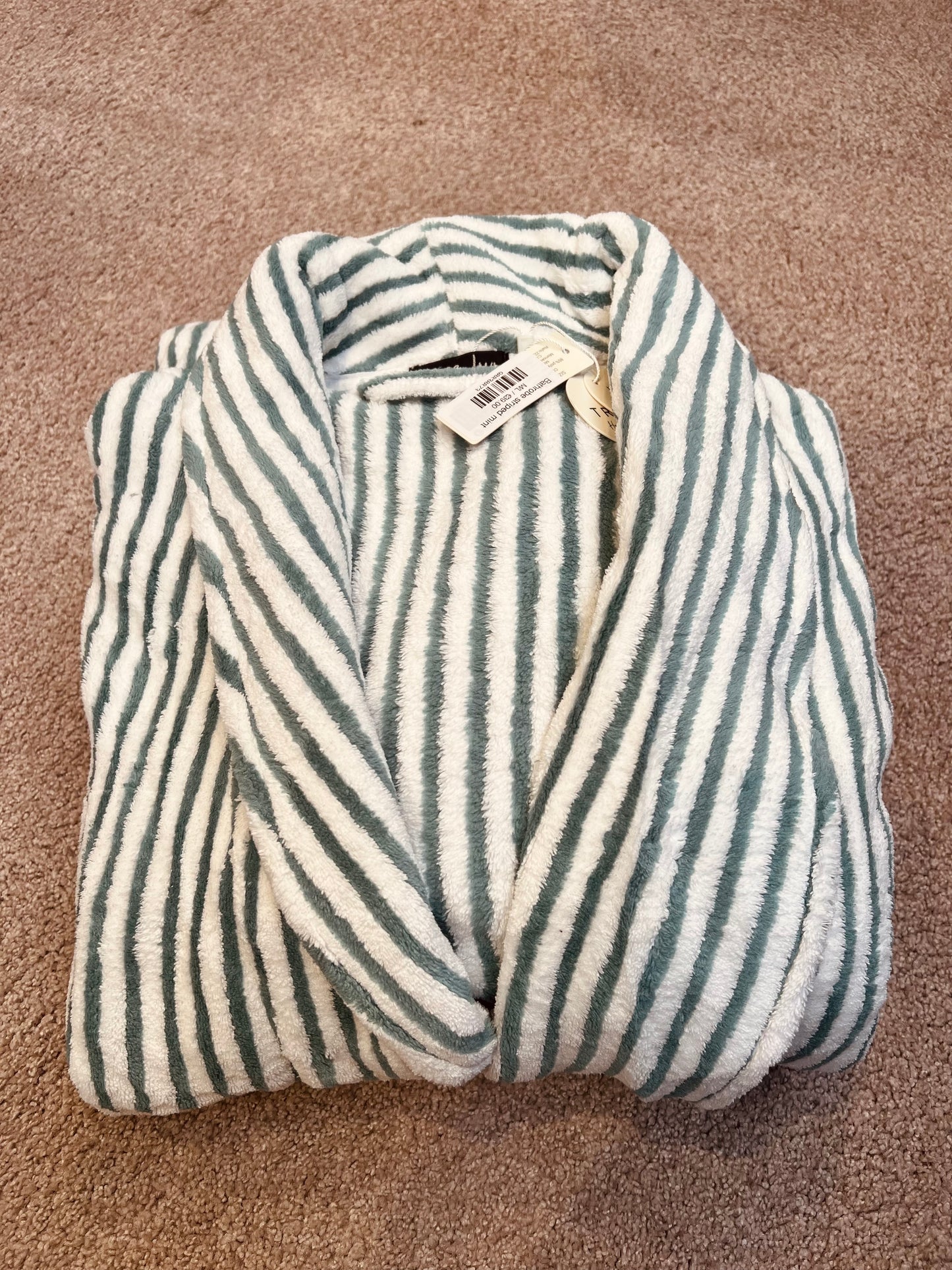 Bathrobe striped mint