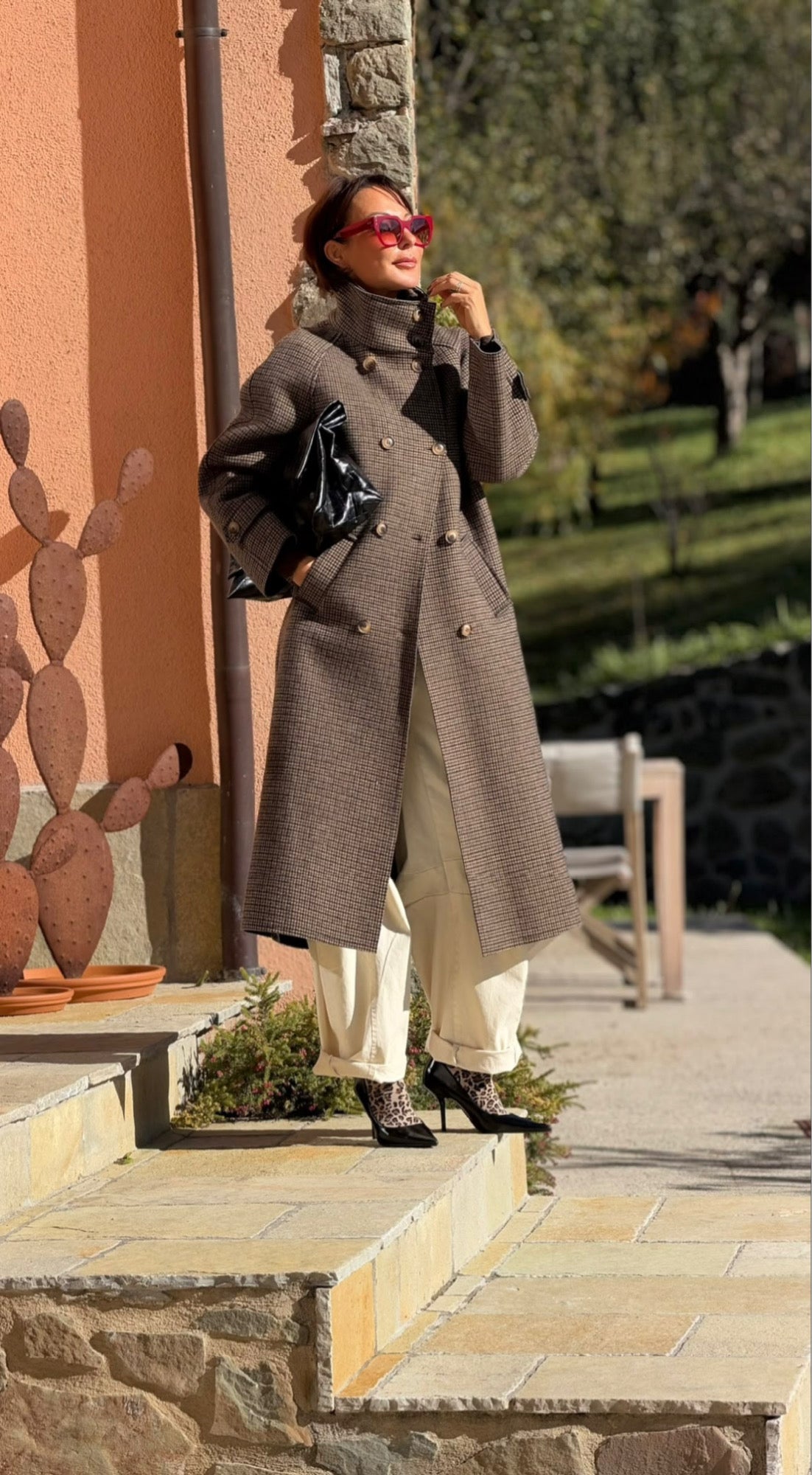 Coat Daimy tartan long