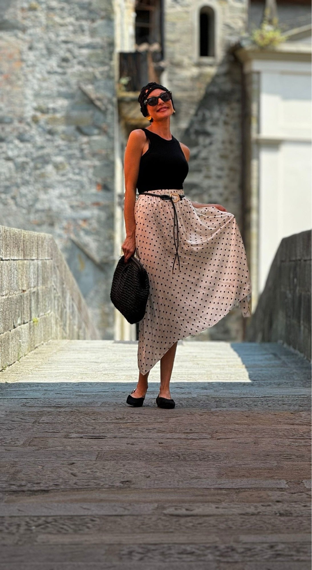 Skirt Anna polka cream