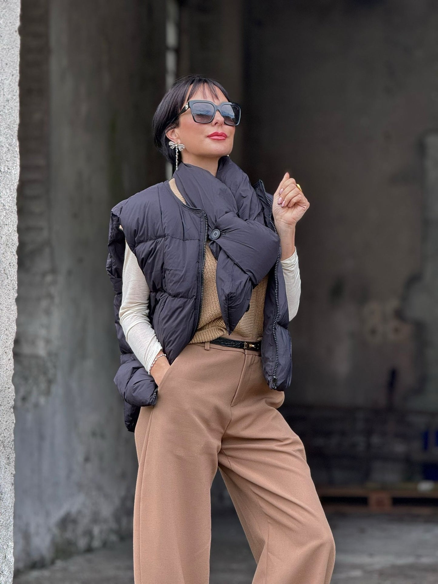 Puffer + scarf Rachel