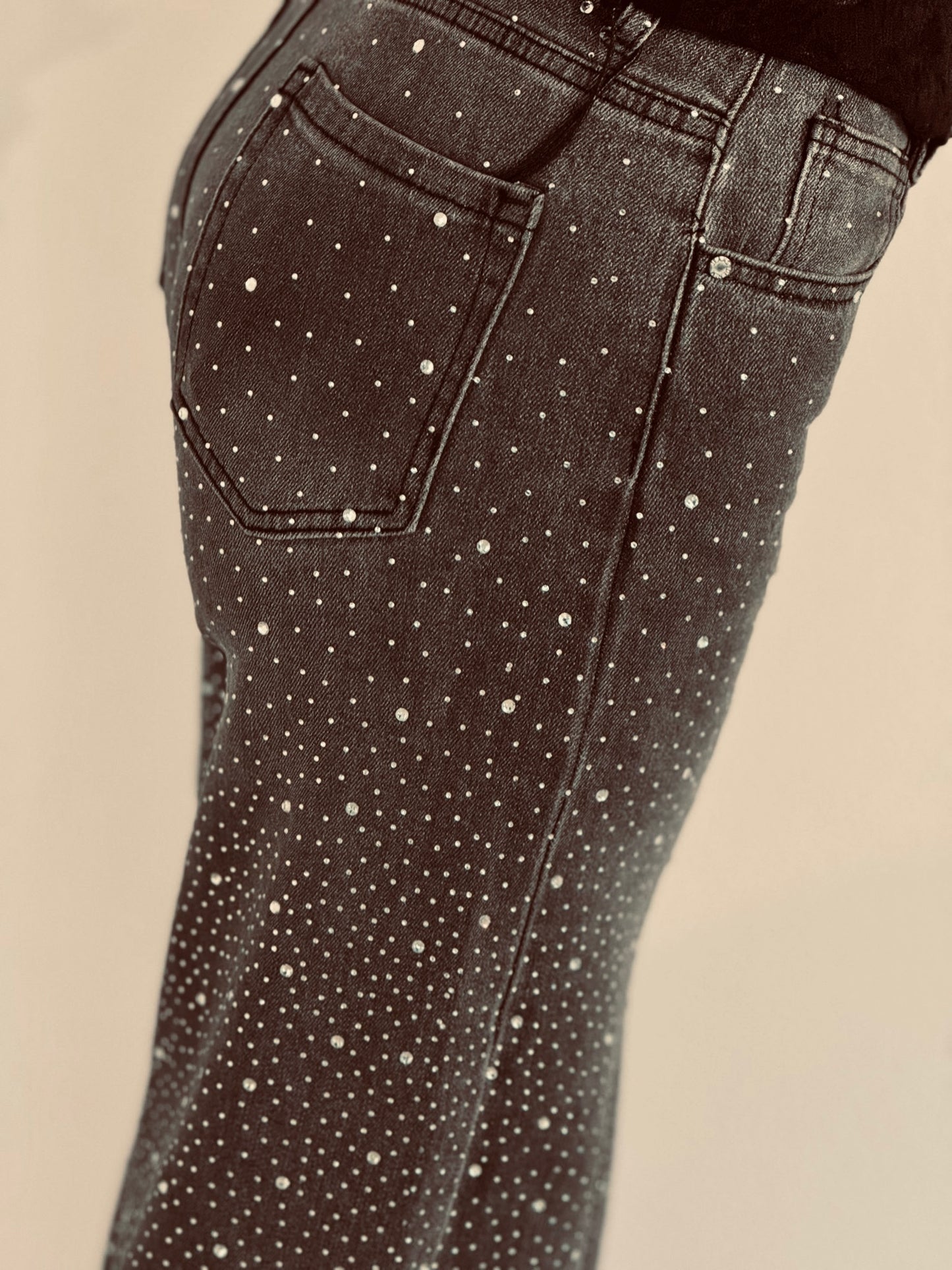 Jeans strass grey