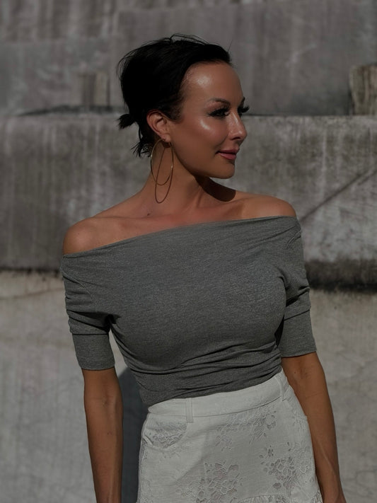 Skin short sleeve grey