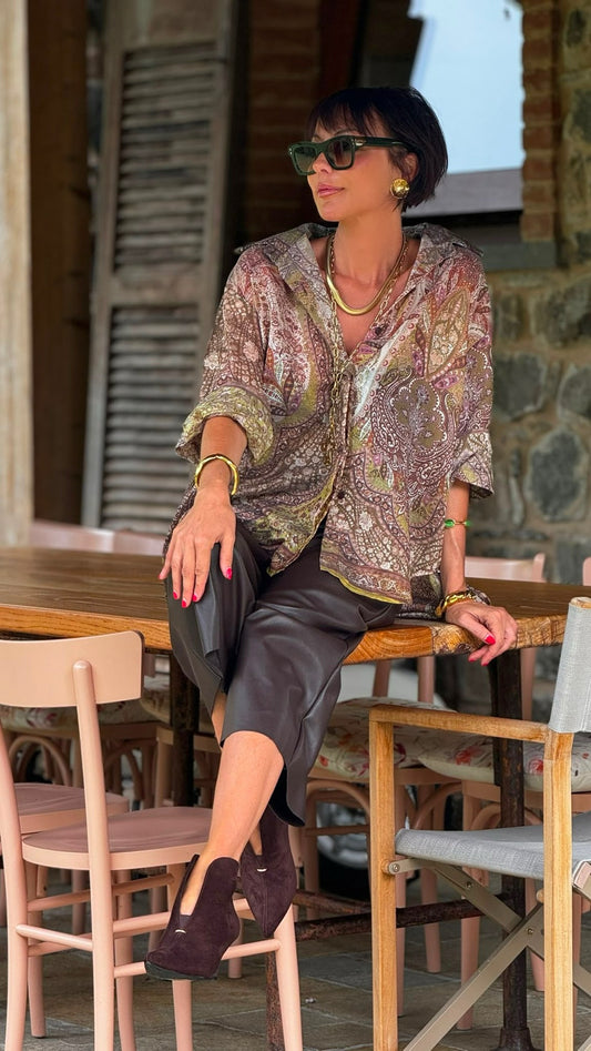 Blouse Stella printed lila