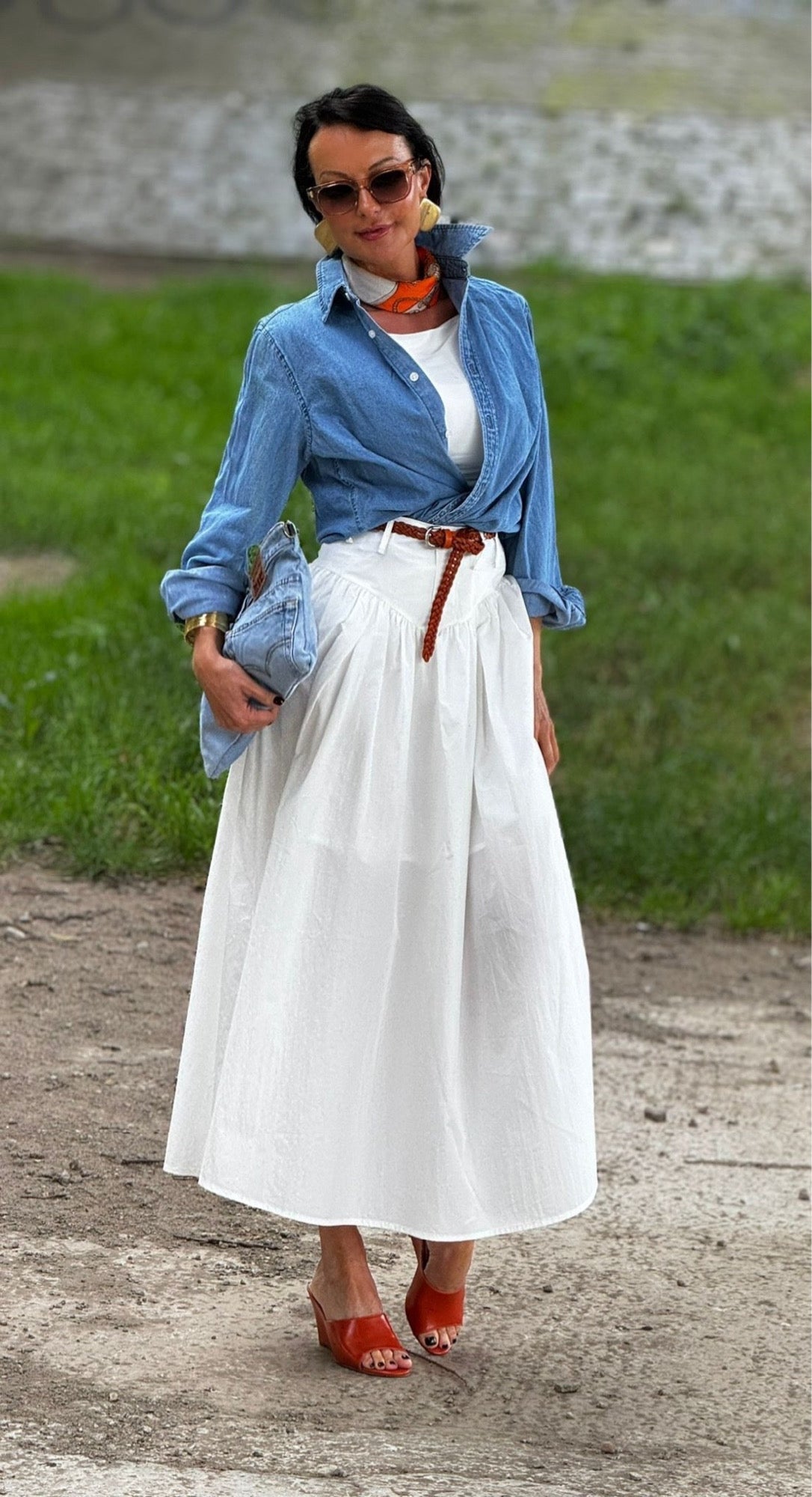 Marie cotton skirt + belt