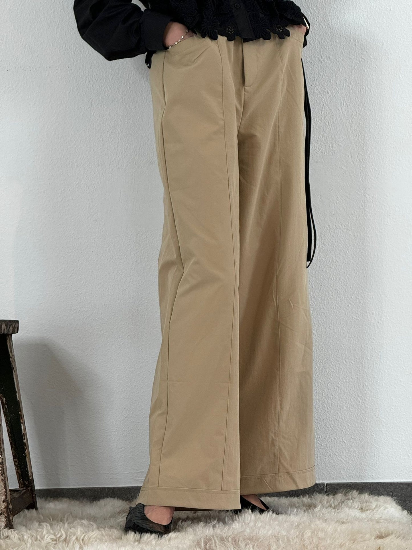 Pants Gayle + belt camel