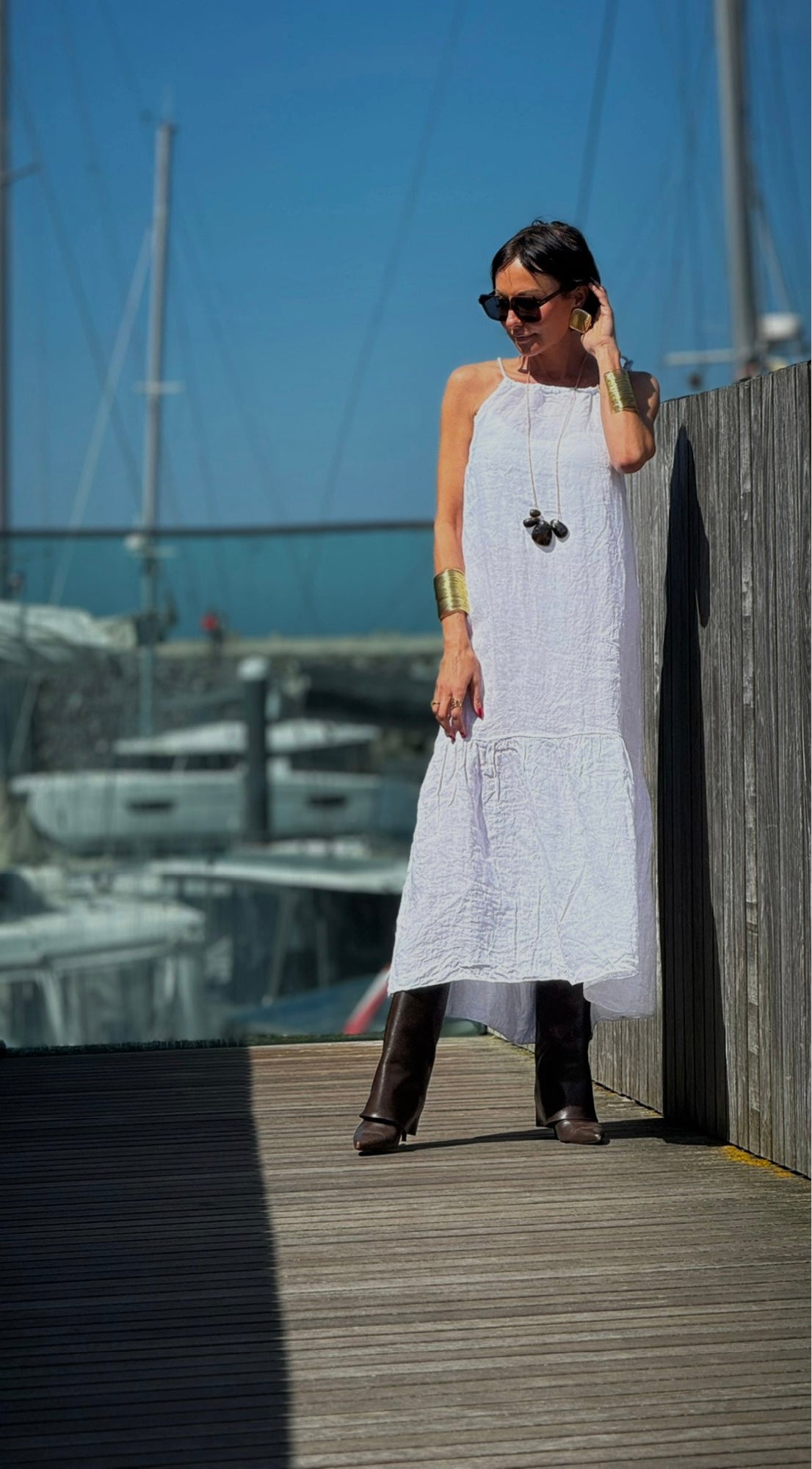 Dress Ina linnen white