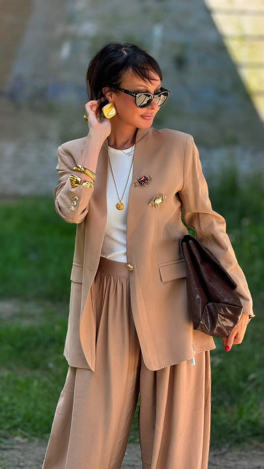 Blazer lilac camel