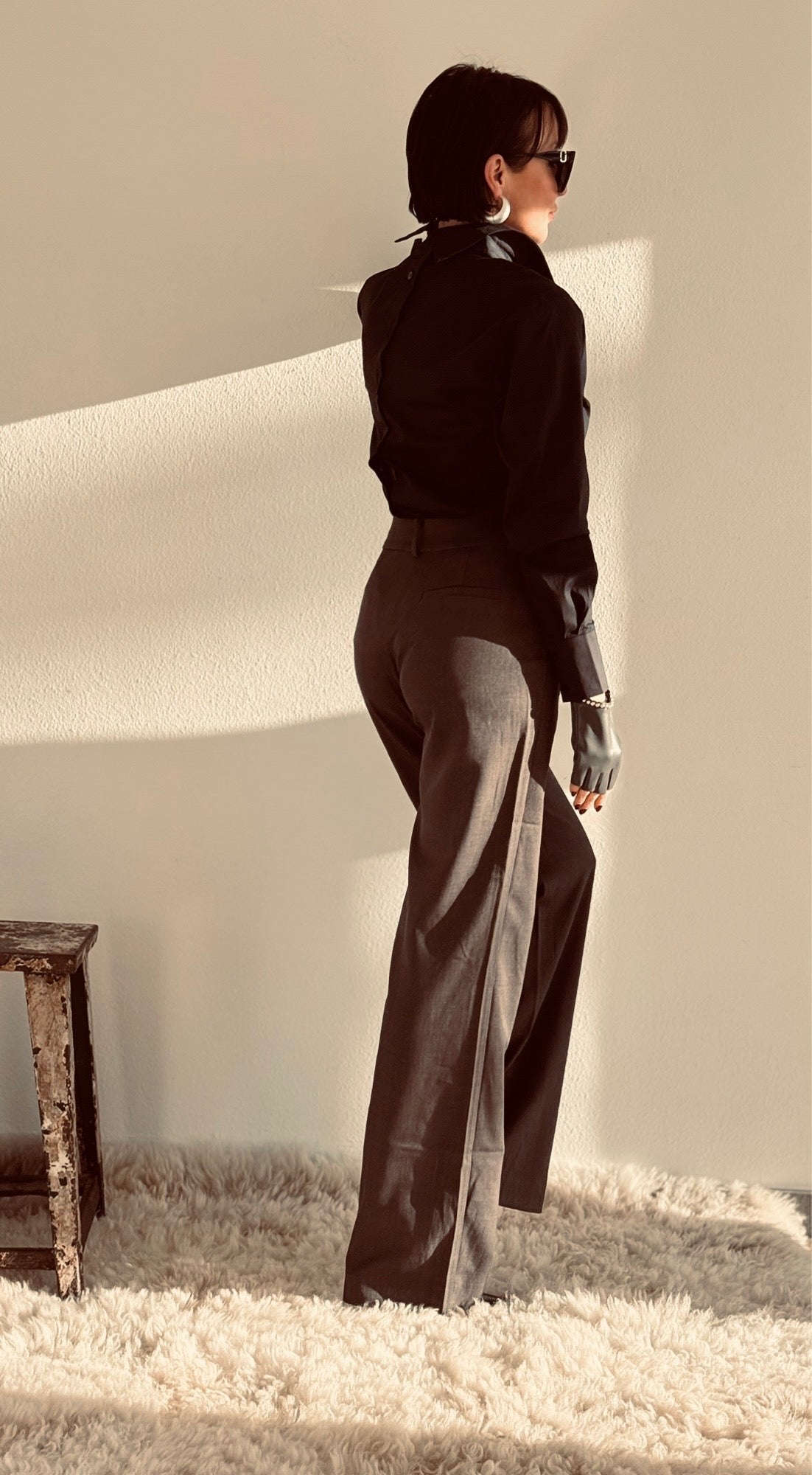 bouton de chemisier noir