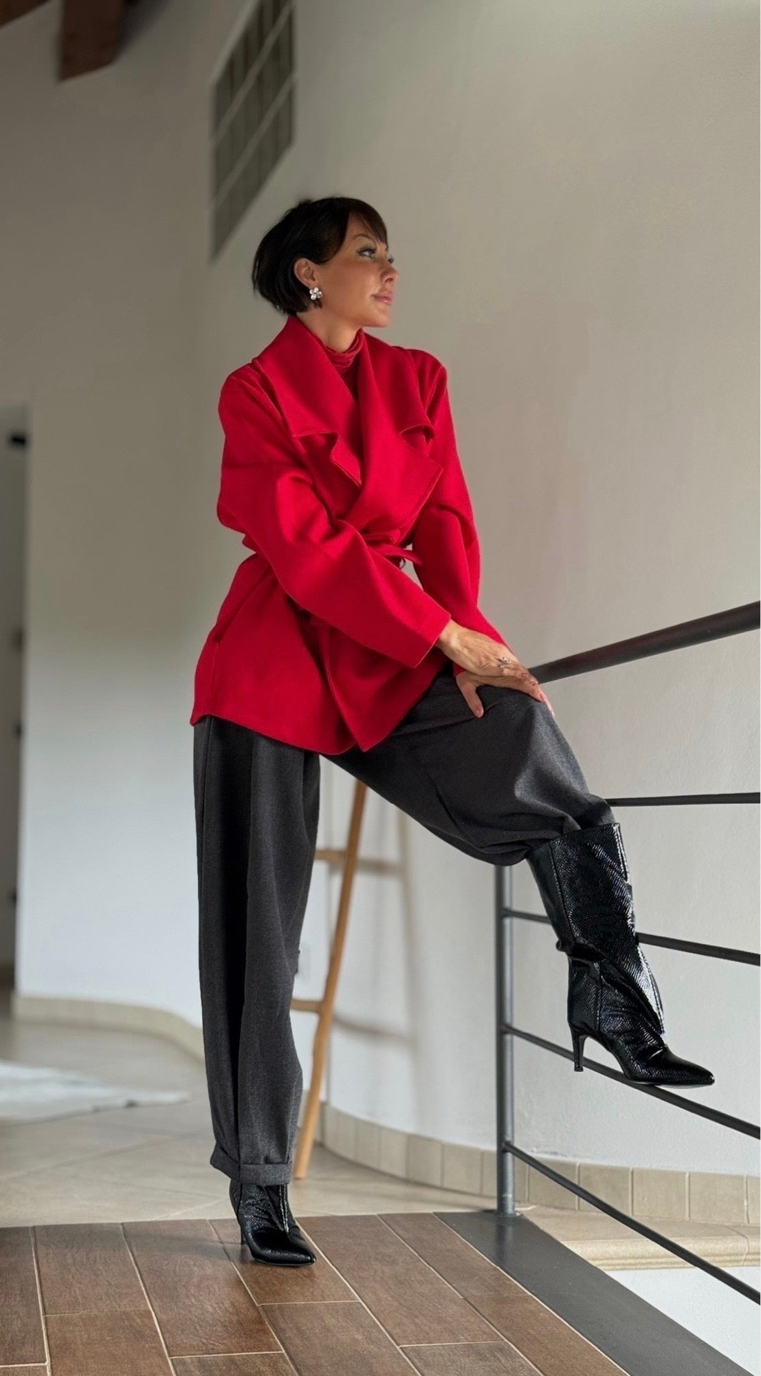 Coat Zita mid red