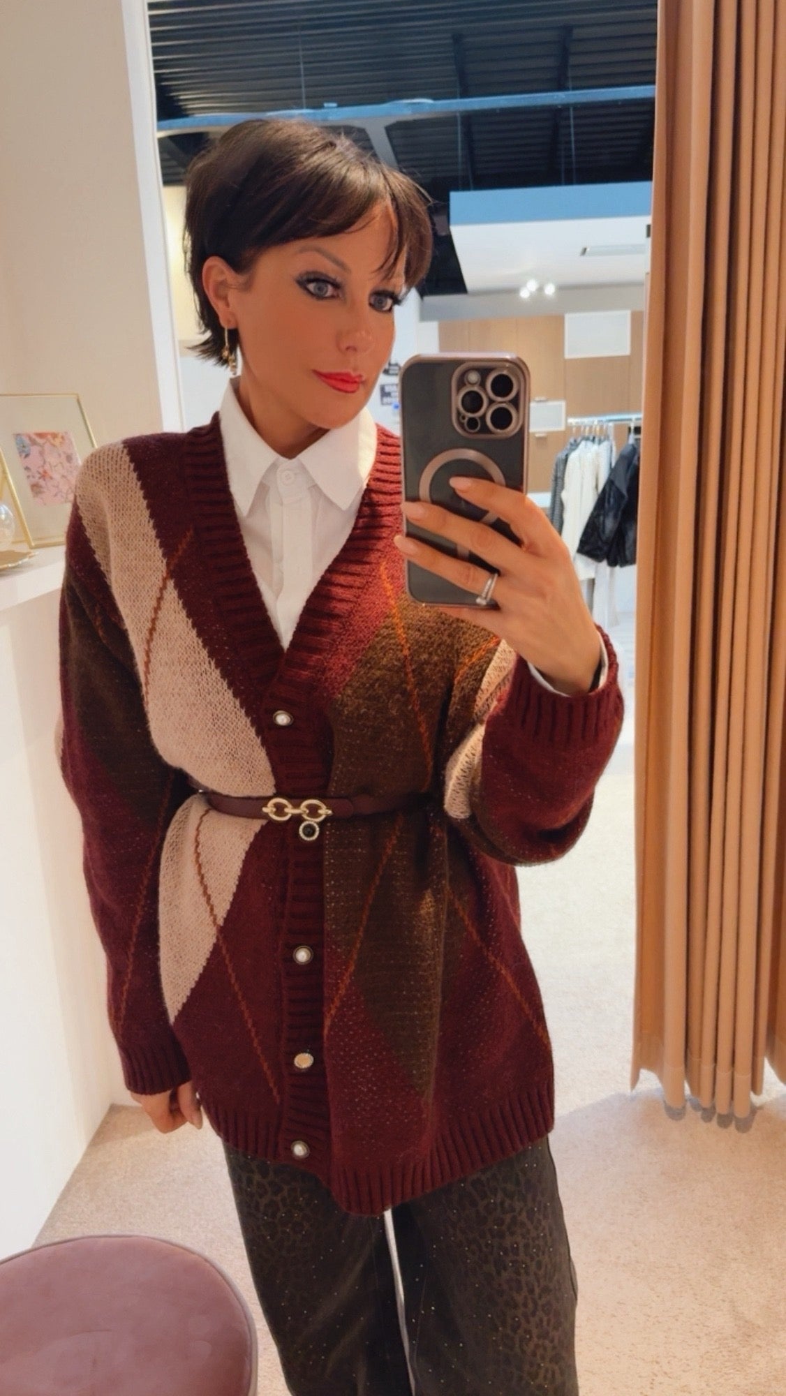 Cardigan Eveline berry