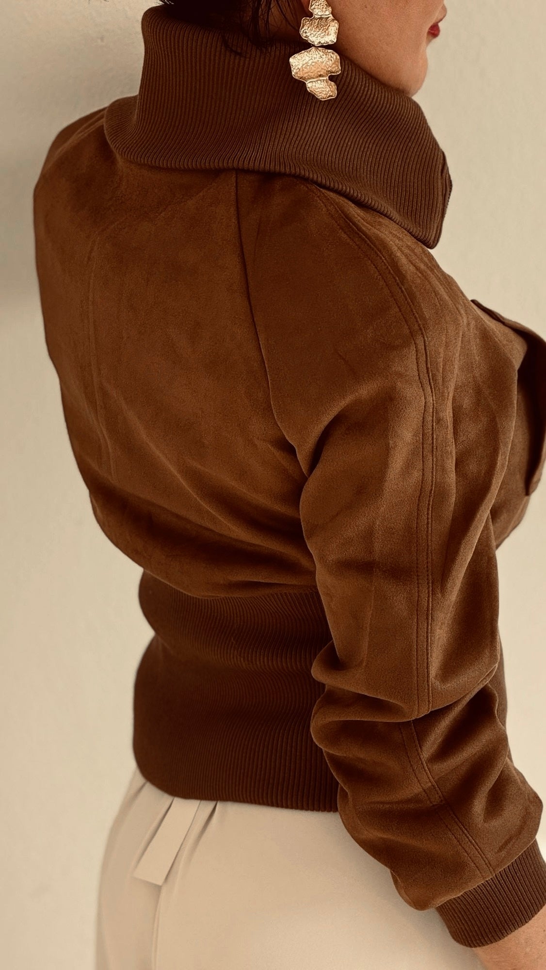 Bomber Virginie daim