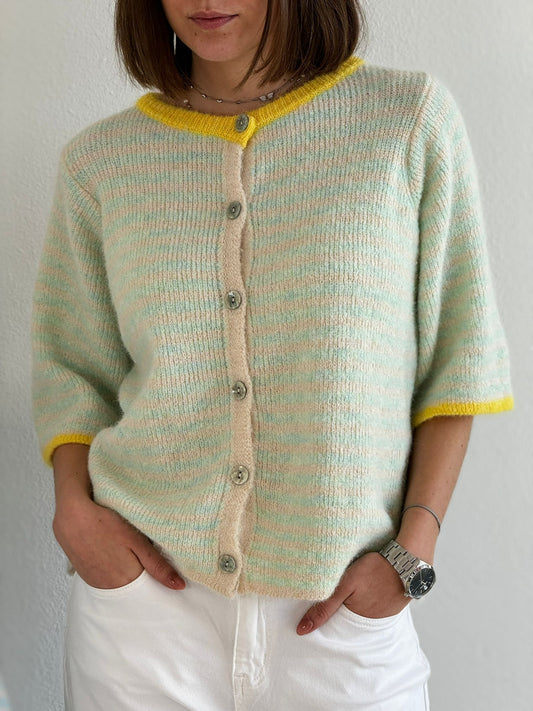 Gilet striped mint