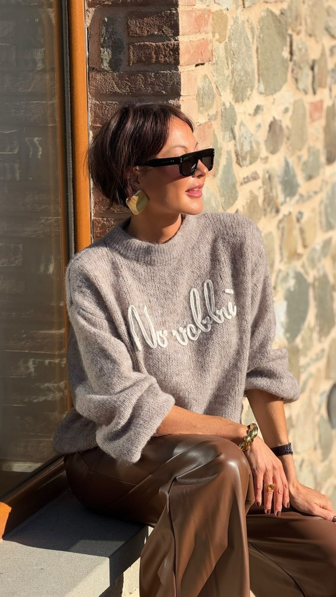 Pull no vabbé taupe