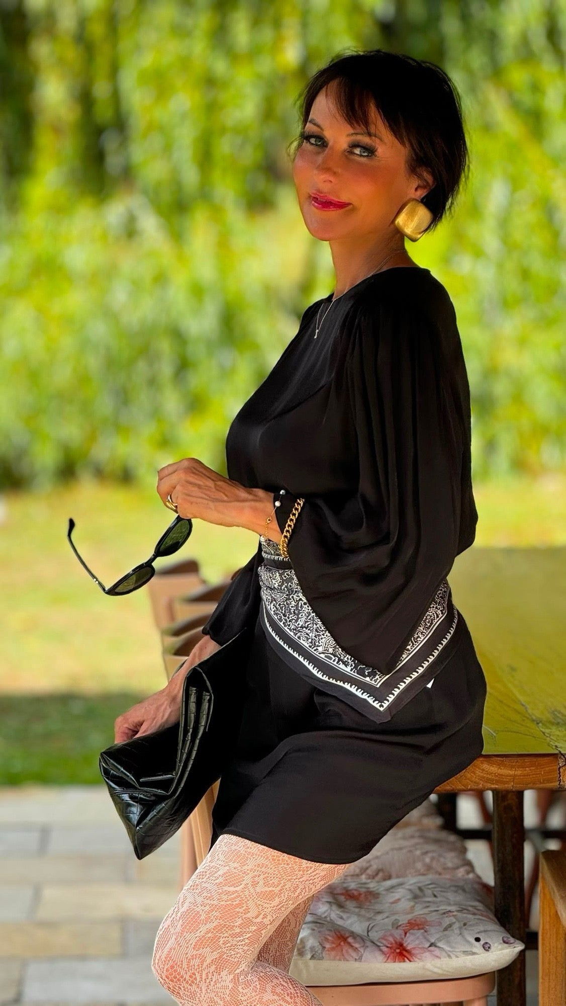 Dress Evita satin black
