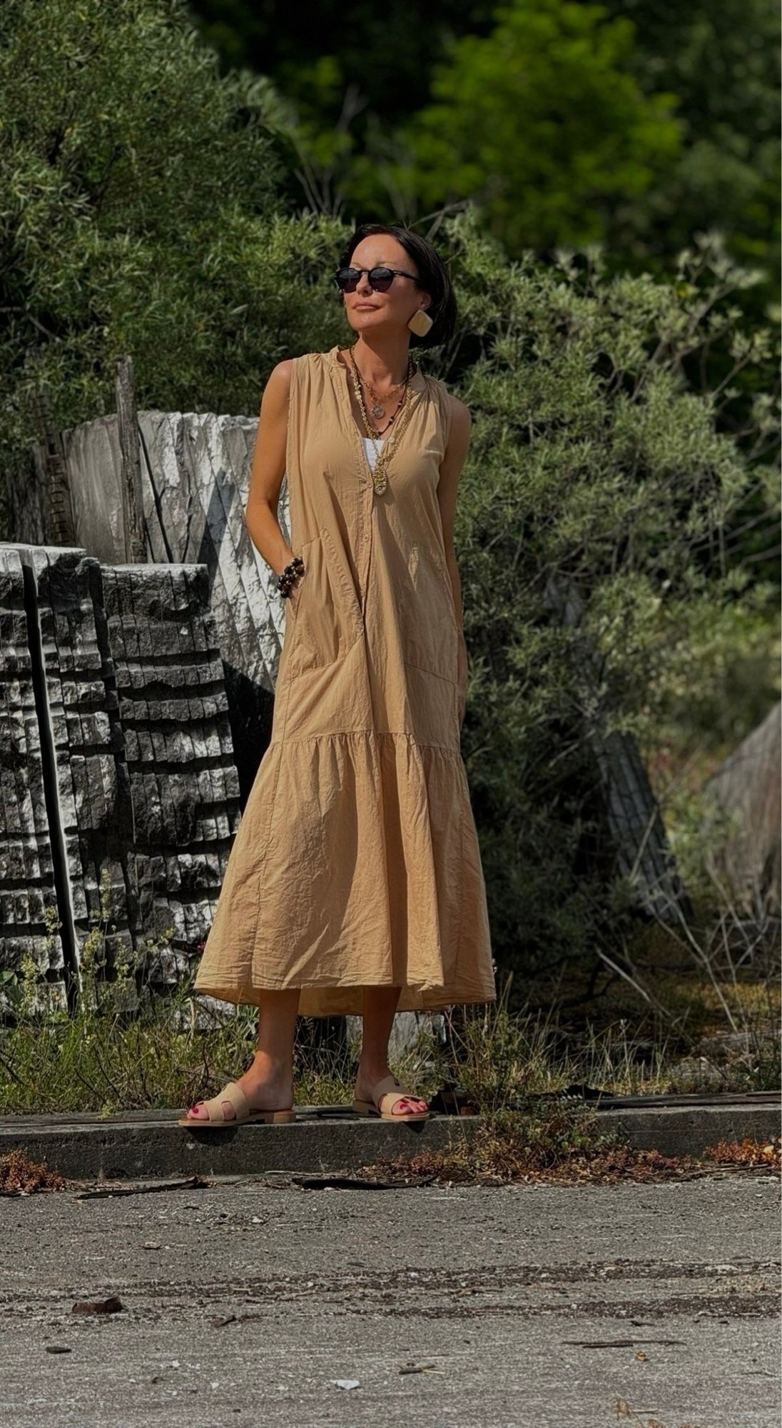 Dress Claire uni camel