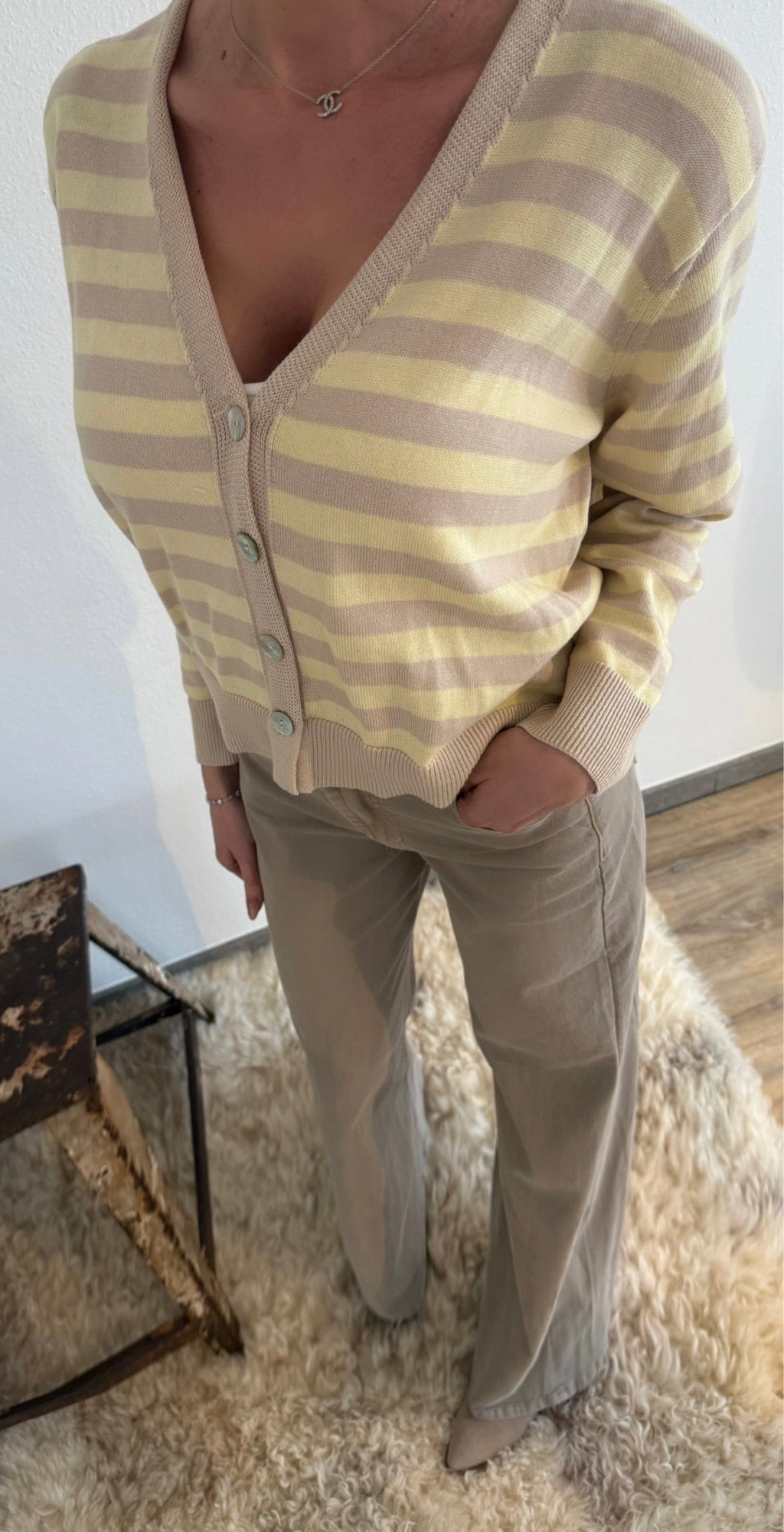 Gilet rayé ensoleillé