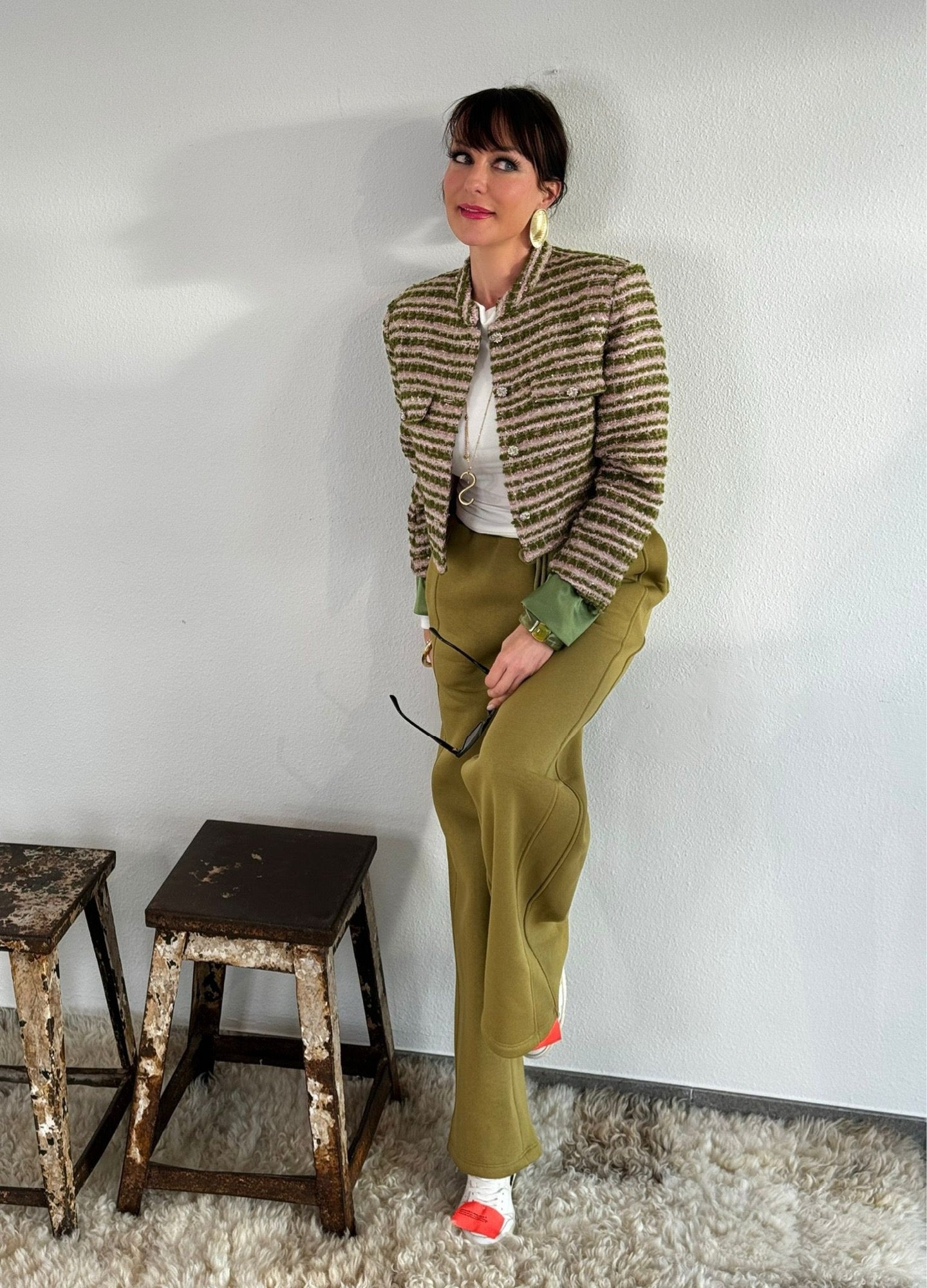 Veste Winona verte imprimée