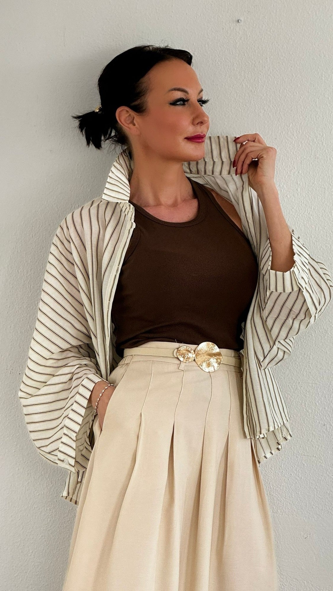 Skirt Vera cream + belt