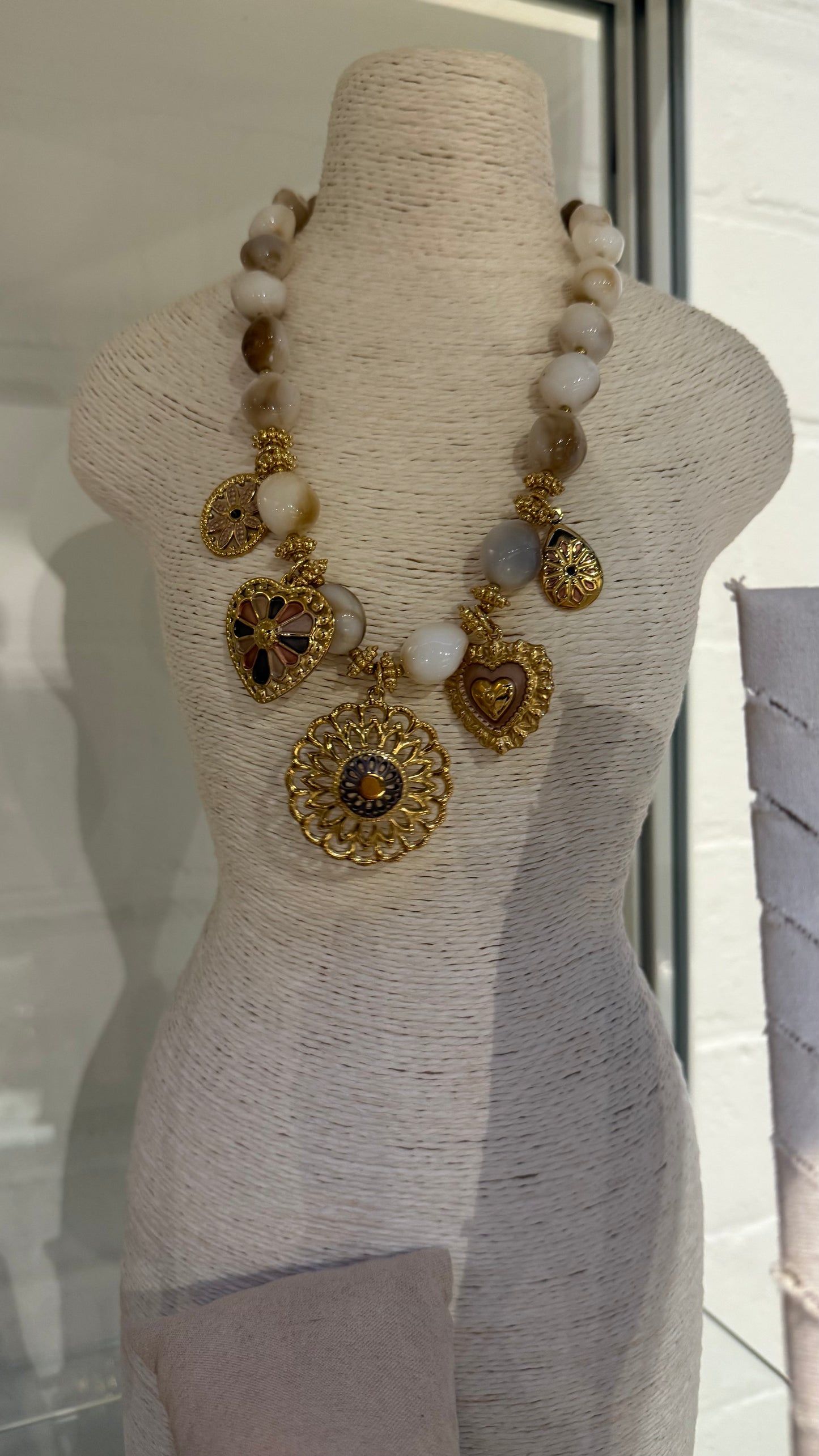 Chain Flowered charms