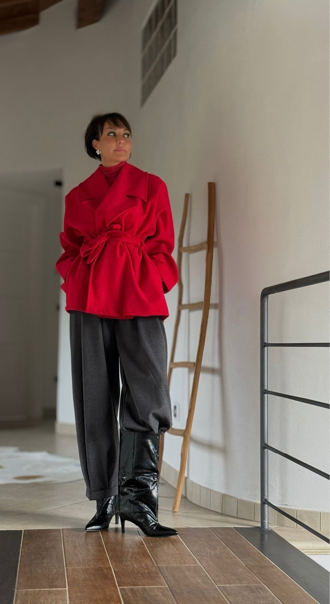 Coat Zita mid red
