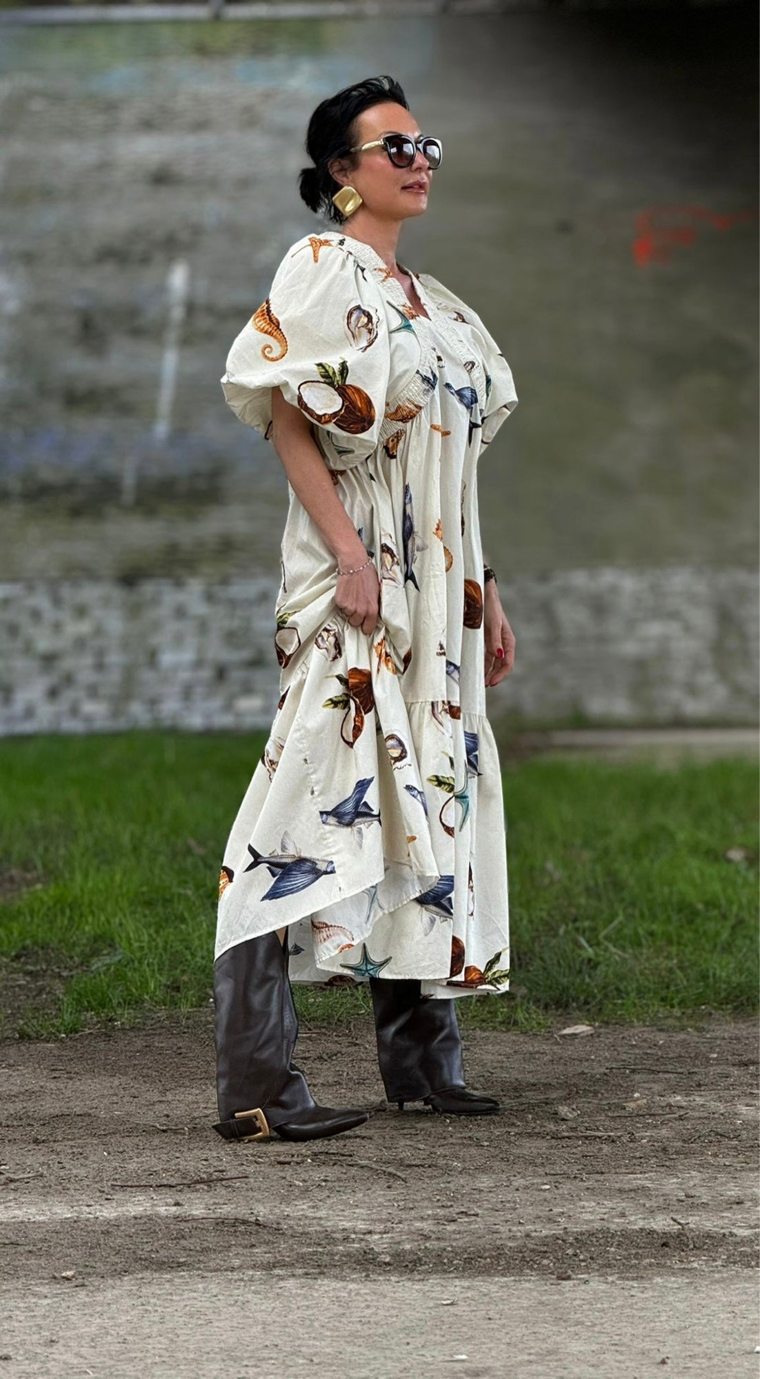 Robe couleur coquillage