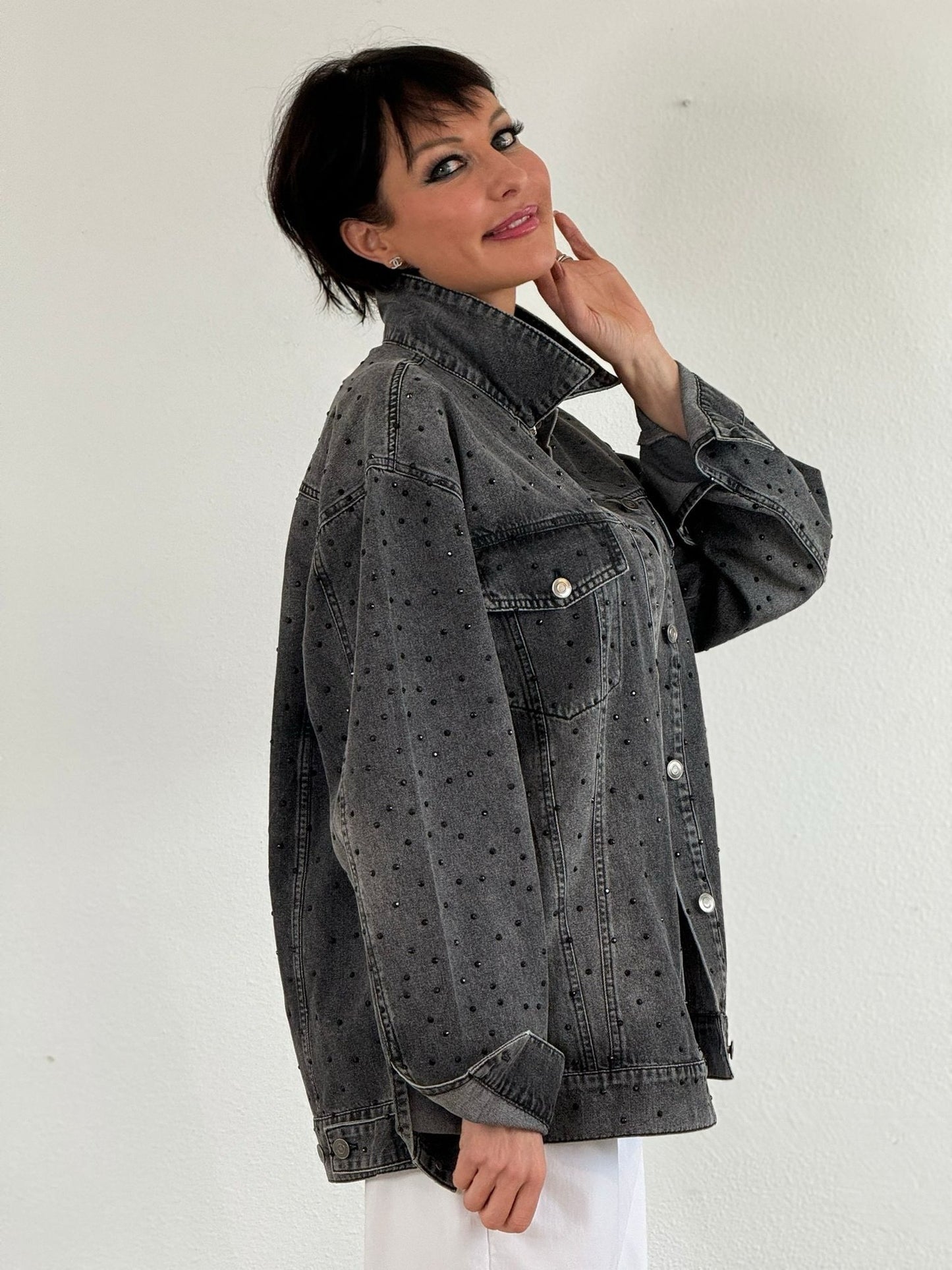 Jacket jeans strass