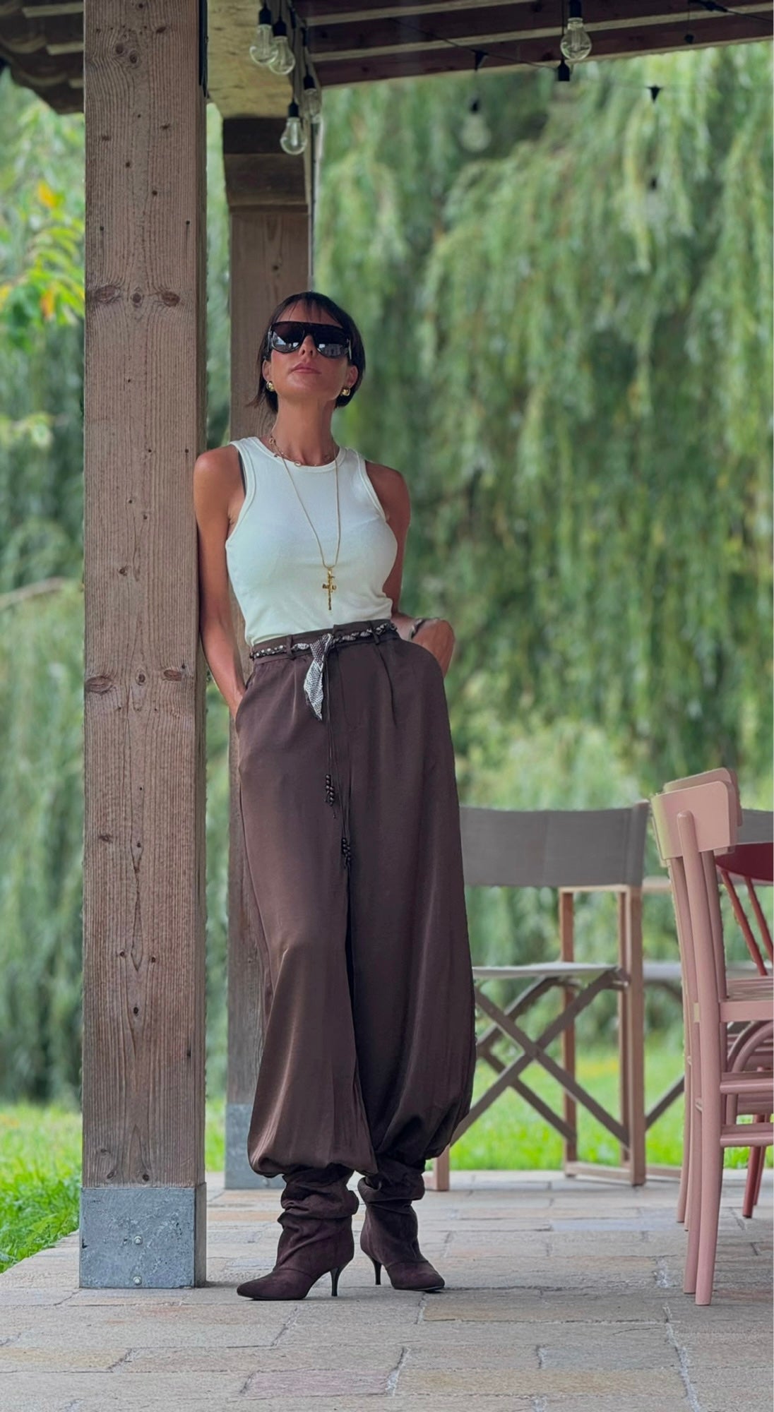 Pants Esteban satin choco