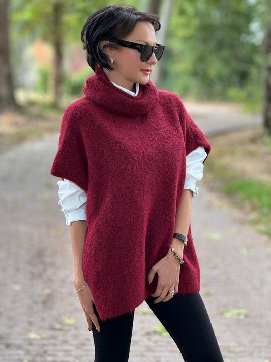 Pull Andrea collar KM burgundy