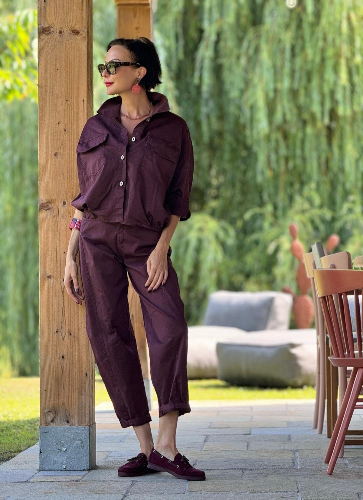 Pants Forest burgundy