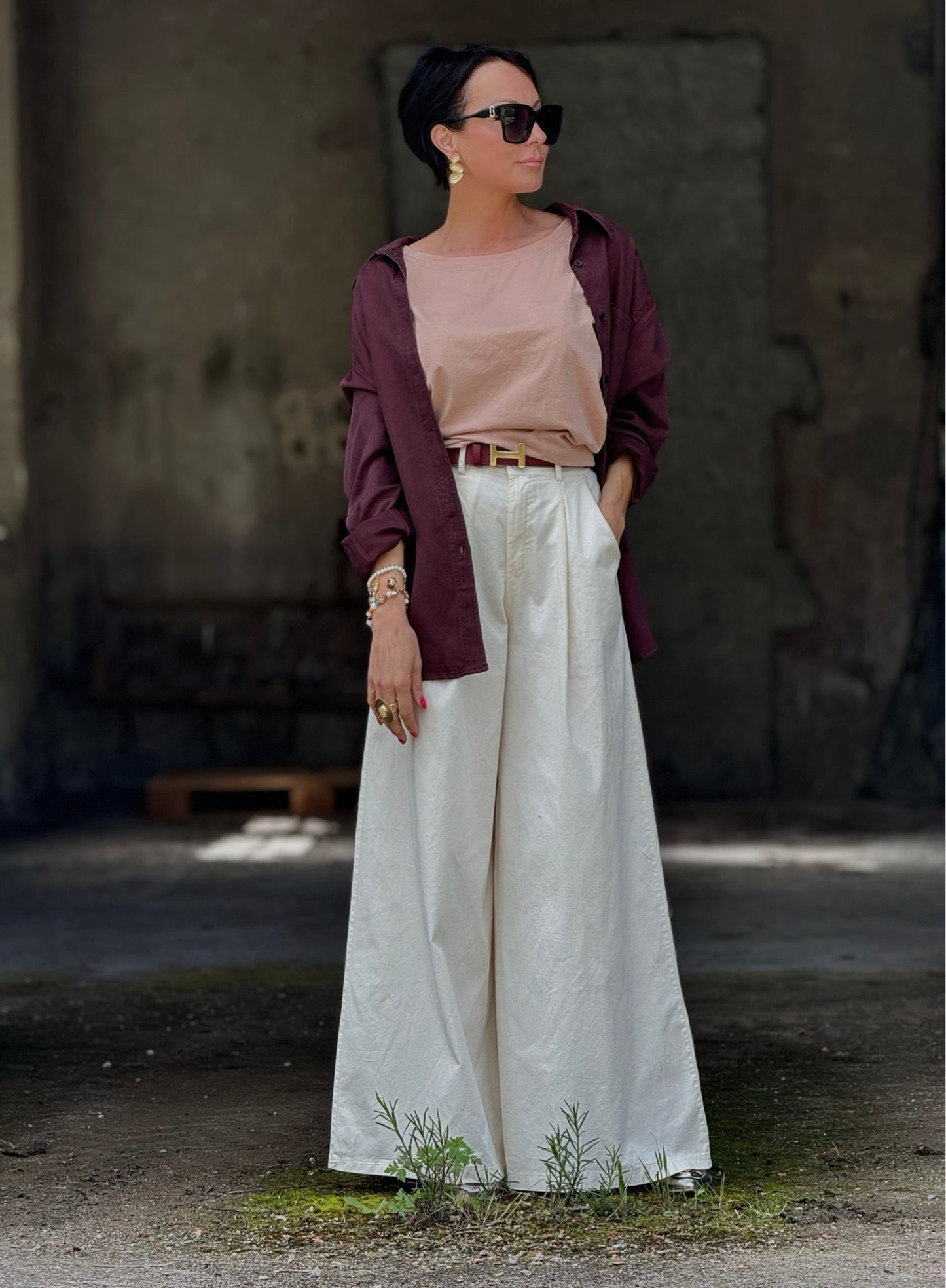 Blouse India burgundy