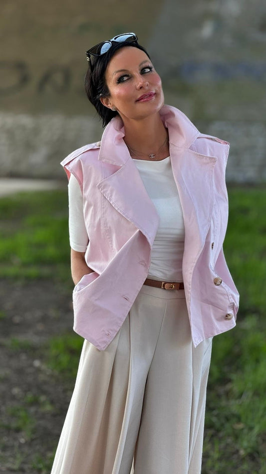 Trench Billie no arms pink