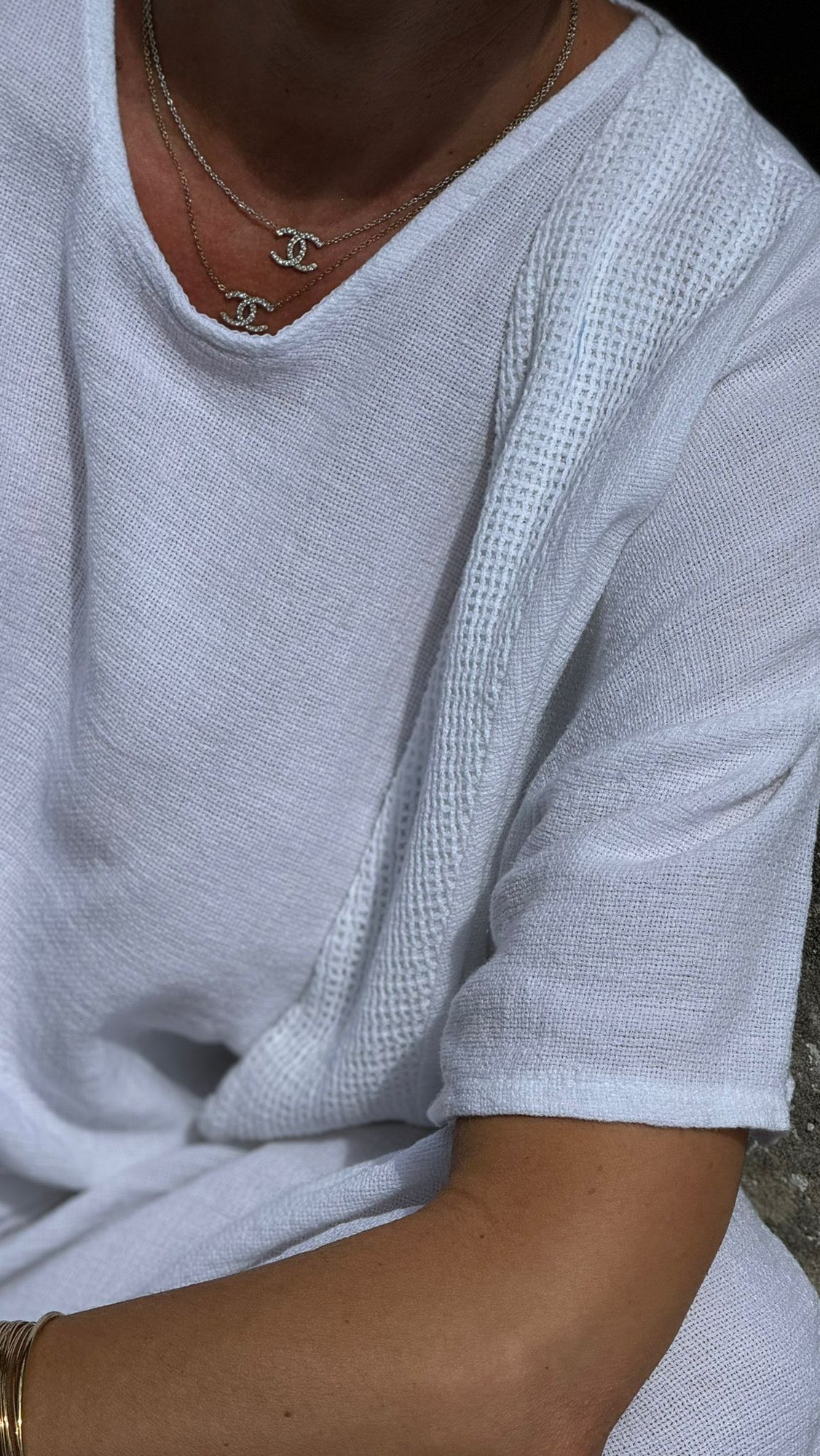 Jacket linen Sarah white