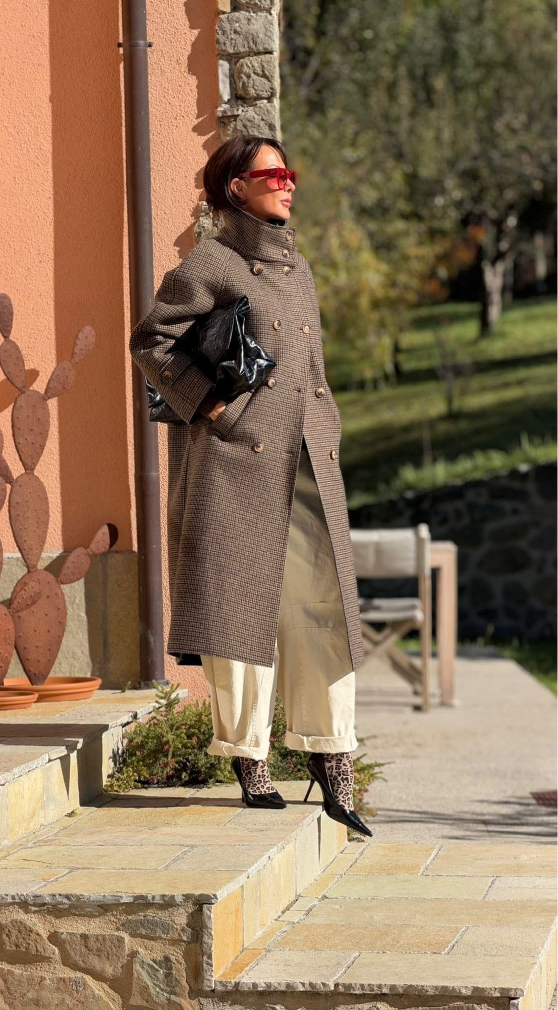 Coat Daimy tartan long