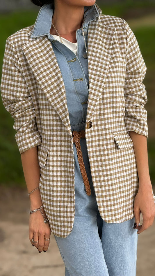 Blazer tartan green