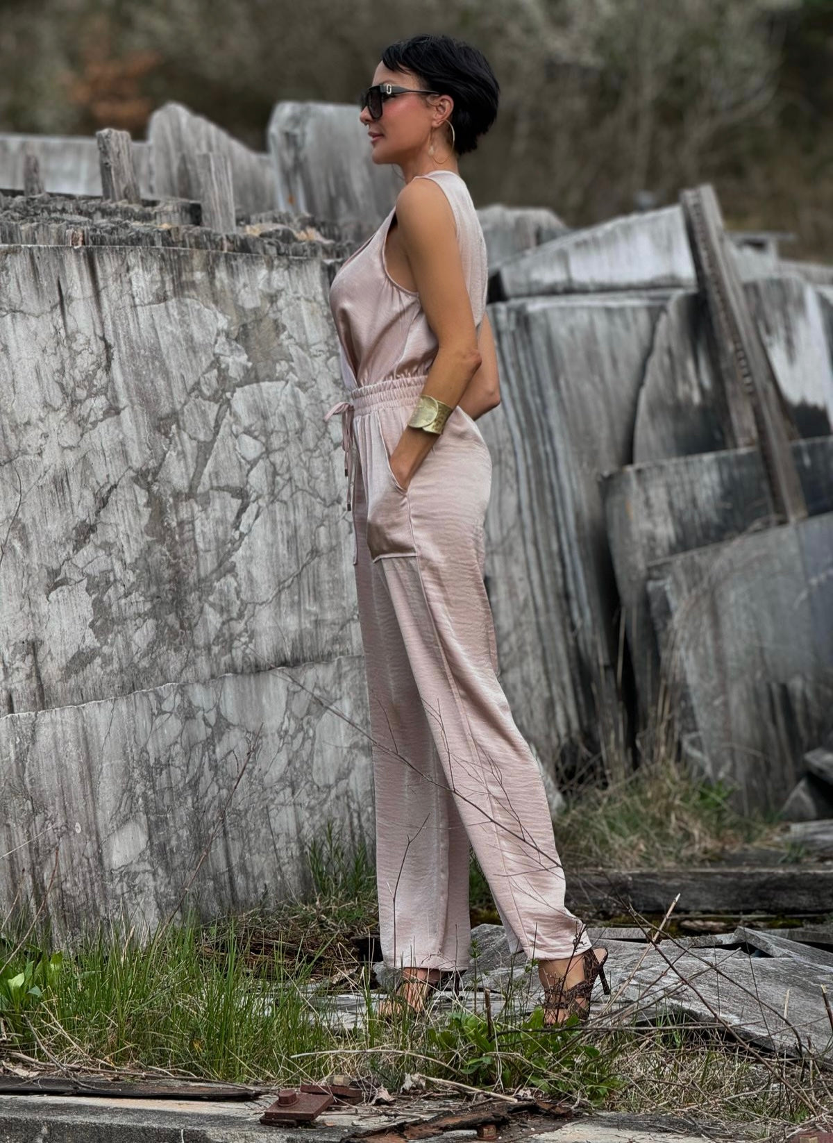 Combi Sirena satin pink