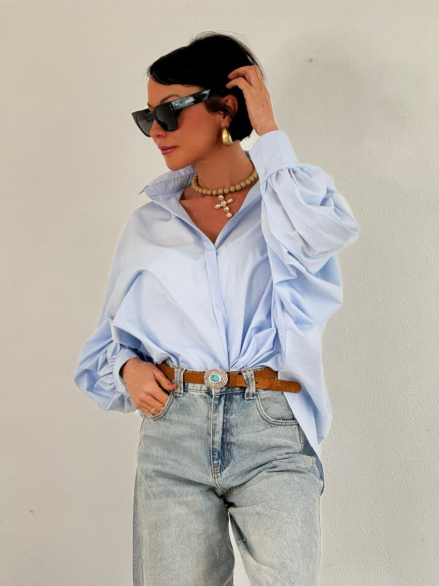 Blouse Lola cruz blue