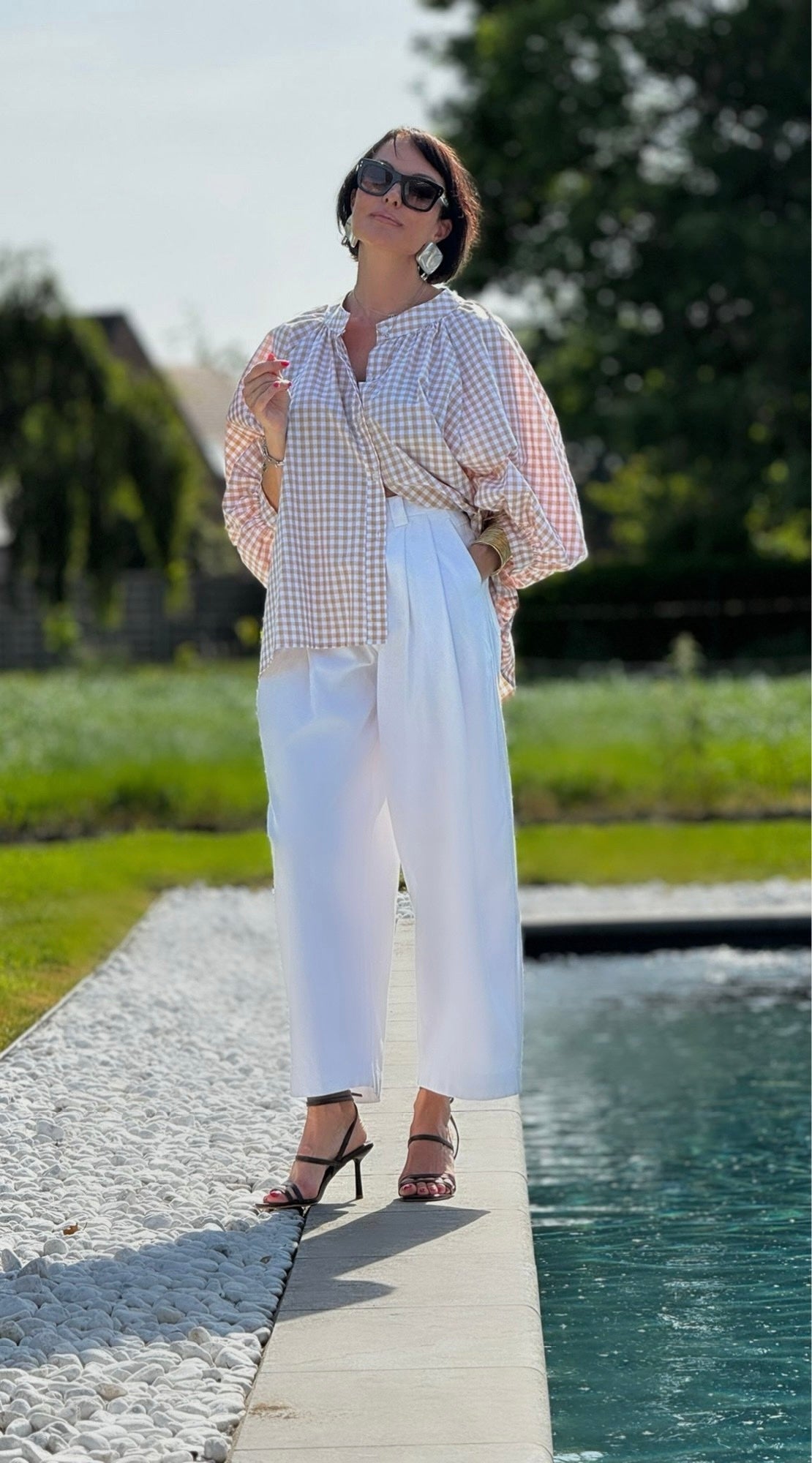 Blouse Rena vichy sand