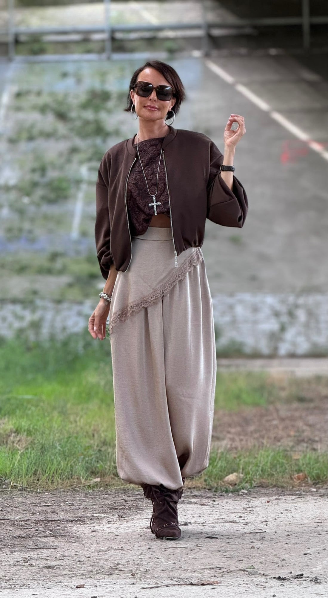 Jacket Donna bomber choco