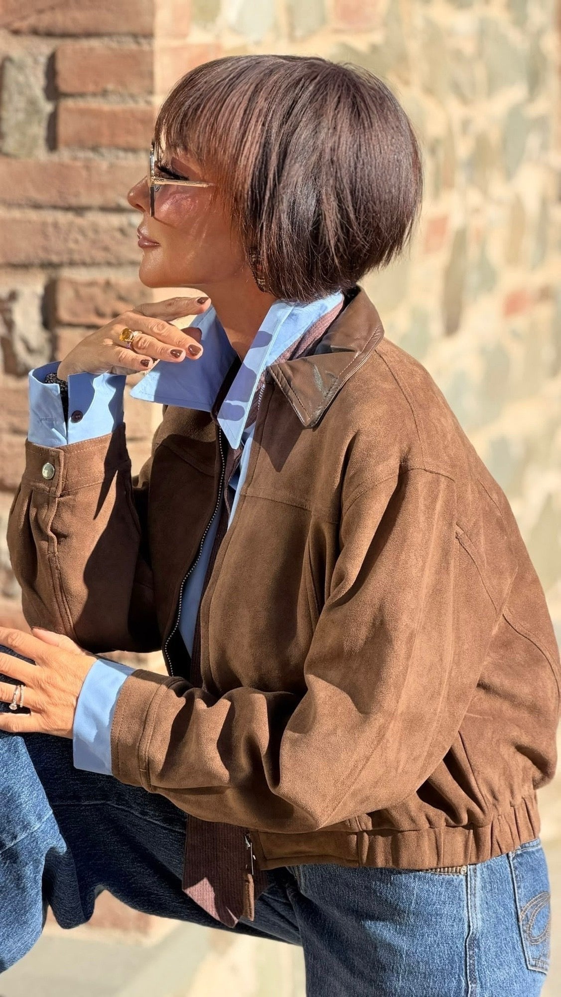Jacket Leah daim look