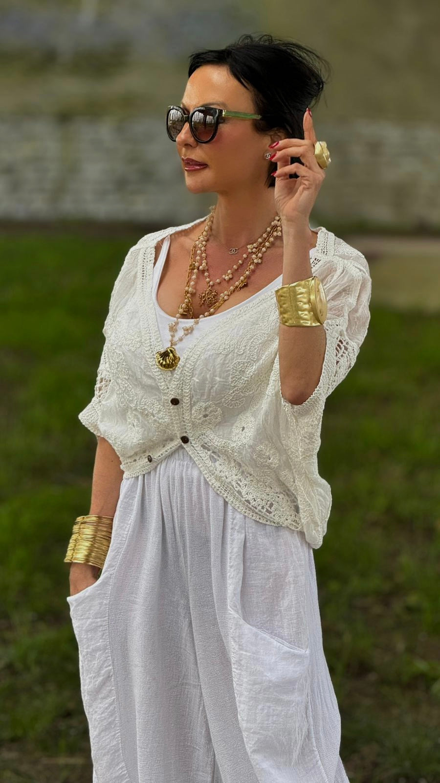 Jacket Scout crochet white