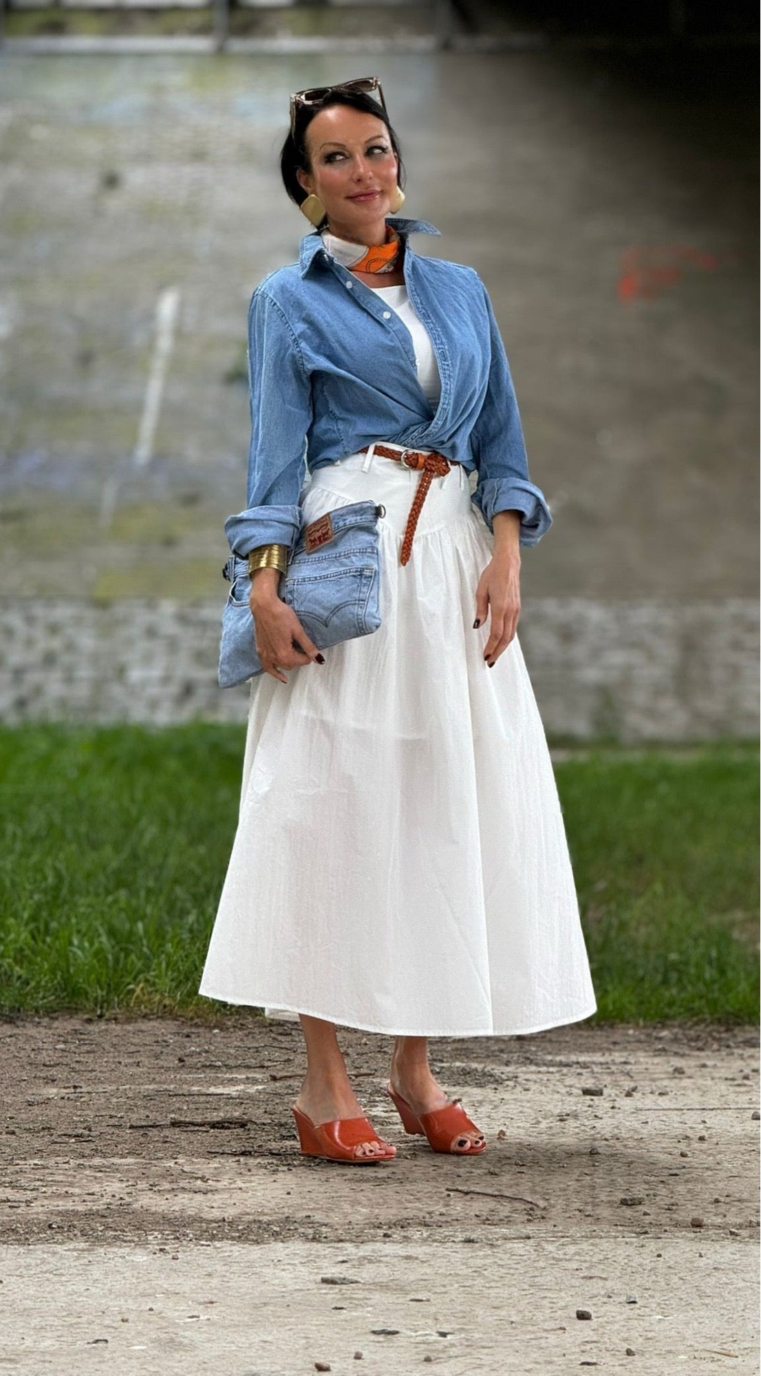 Marie cotton skirt + belt