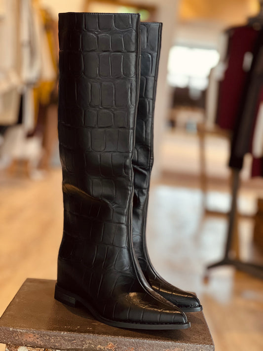 Boots Raven croco black