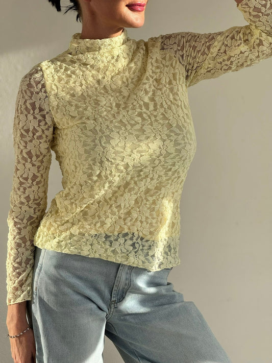 Top sunny lace collar